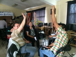 Mexican teachers doing a six-second drill