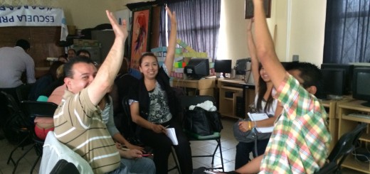 Mexican teachers doing a six-second drill