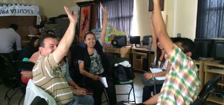 Mexican teachers doing a six-second drill